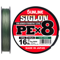 Шнур Sunline Siglon PE х8 0.296мм 150м Dark Green