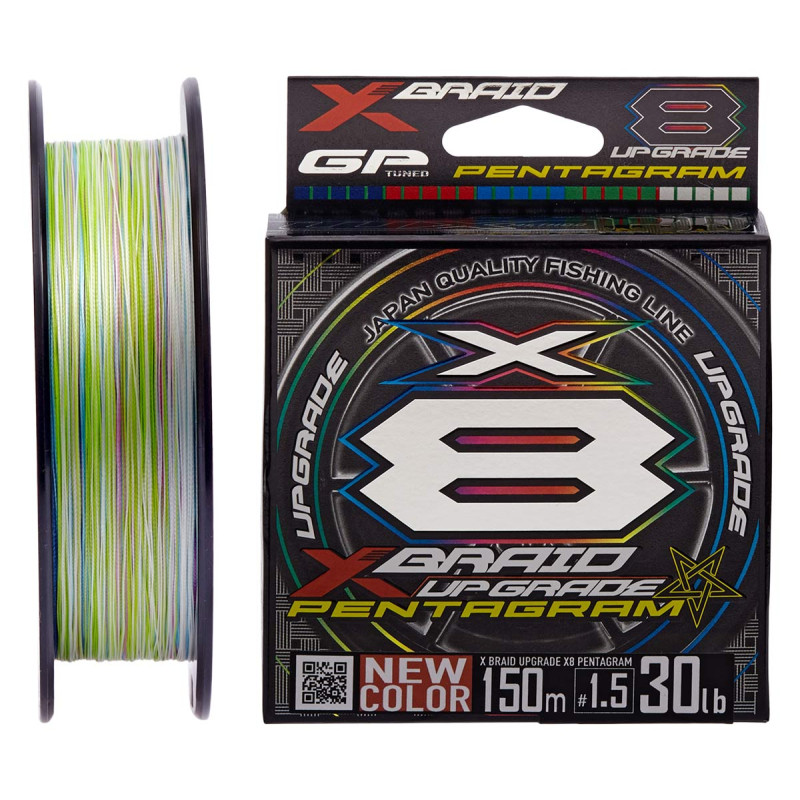 Шнур YGK X-Braid Upgrade X8 Pentagram 0.205мм 150м Multi Color