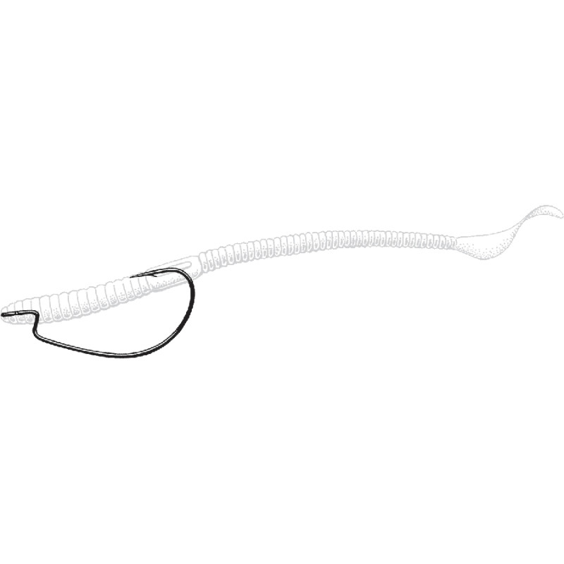 Гачки Owner J-Light Worm Hook 5109 (B-94) №4/0 Black chrome