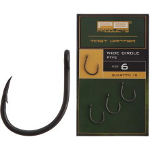 Крючок карповый PB Products Wide Circle Hook PTFE №6 (10шт/уп)