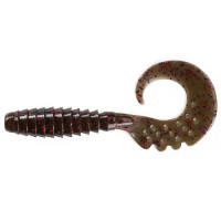 Твистер Fishup Fancy Grub 1" #050 Green Pumpkin Brown/Red & Purple