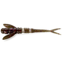 Червь Fishup Flit 1.5" #050 Green Pumpkin Brown/Red & Purple