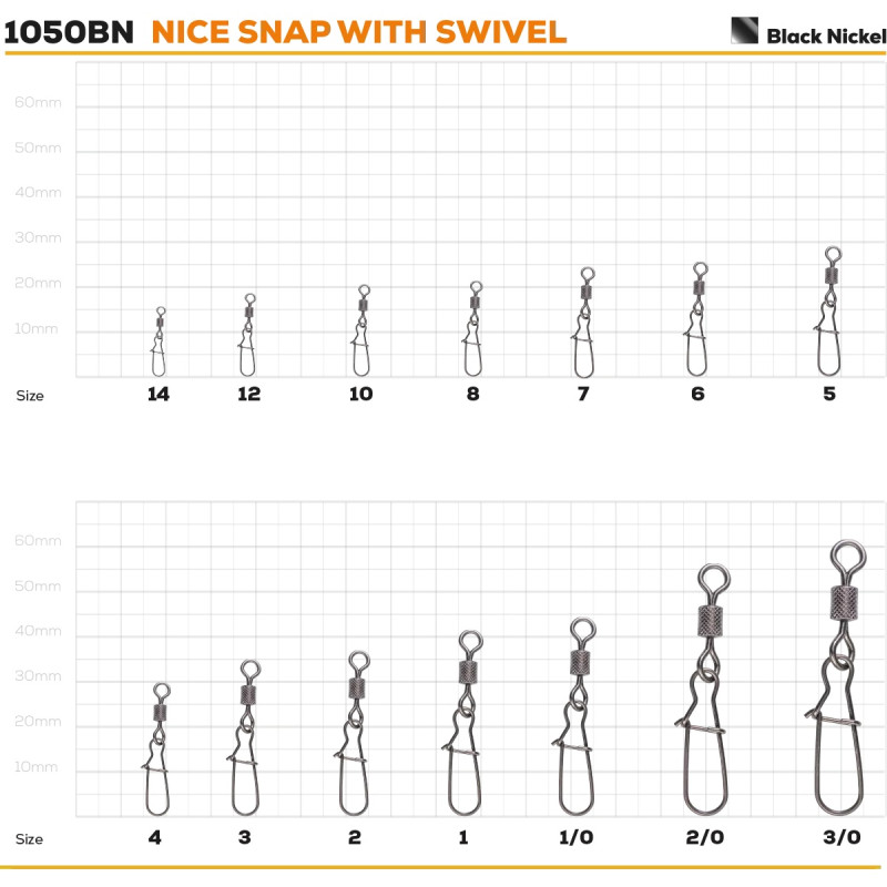 Застібка GC Nice Snap with Swivel 1050BN №1/0 (6шт)