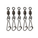 Фідерна застібка з вертлюгом Flagman Feeder Hooked Snap Link Swivels L