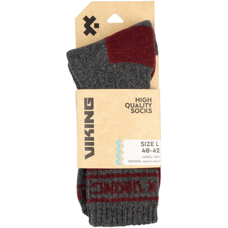 Носки Viking Fishing Yeti L (40-42) magenta-grey