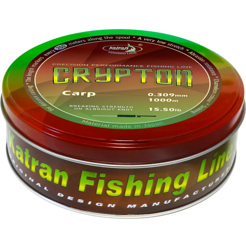 Волосінь Katran Crypton Carp 1000m (хамелеон) 0.371mm 21.3lb/9.66 kg