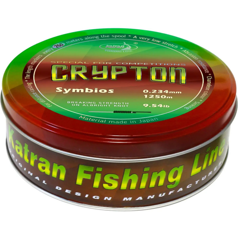 Волосінь Katran Crypton Symbios 1250m (neon/brown) 0.234mm 9.05lb/3.43kg