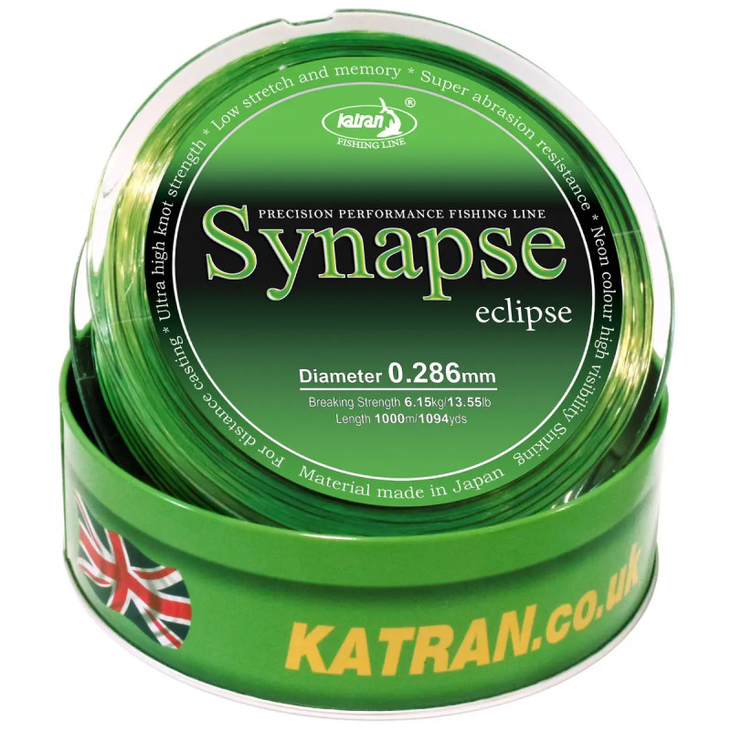 Волосінь Katran Synapse Eclipse 1000m (neon/black) 0.331mm 8.10kg