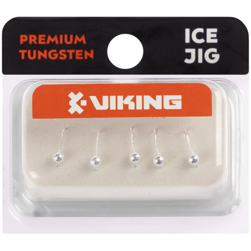 Мормишка вольфрамова Viking Fishing Round 0.19g 2.5mm Silver (5шт)