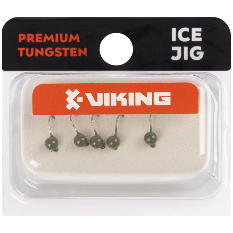 Мормишка вольфрамова Viking Fishing Round 0.3g 3mm Olive (5шт)