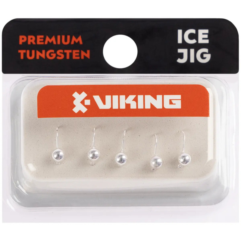 Мормишка вольфрамова Viking Fishing Round 0.3g 3mm Silver (5шт)