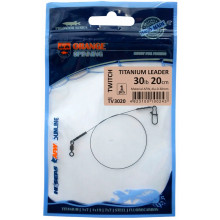 Повідець Ukrspin Orange Spinning титан AFW з вертлюгом 15см 5 кг (10lb)/0.21 мм