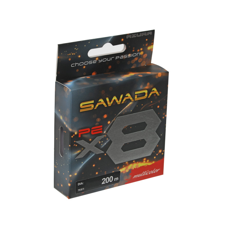 Шнур Azura '25 Sawada X8 200м #0.8 0.148мм Multicolor