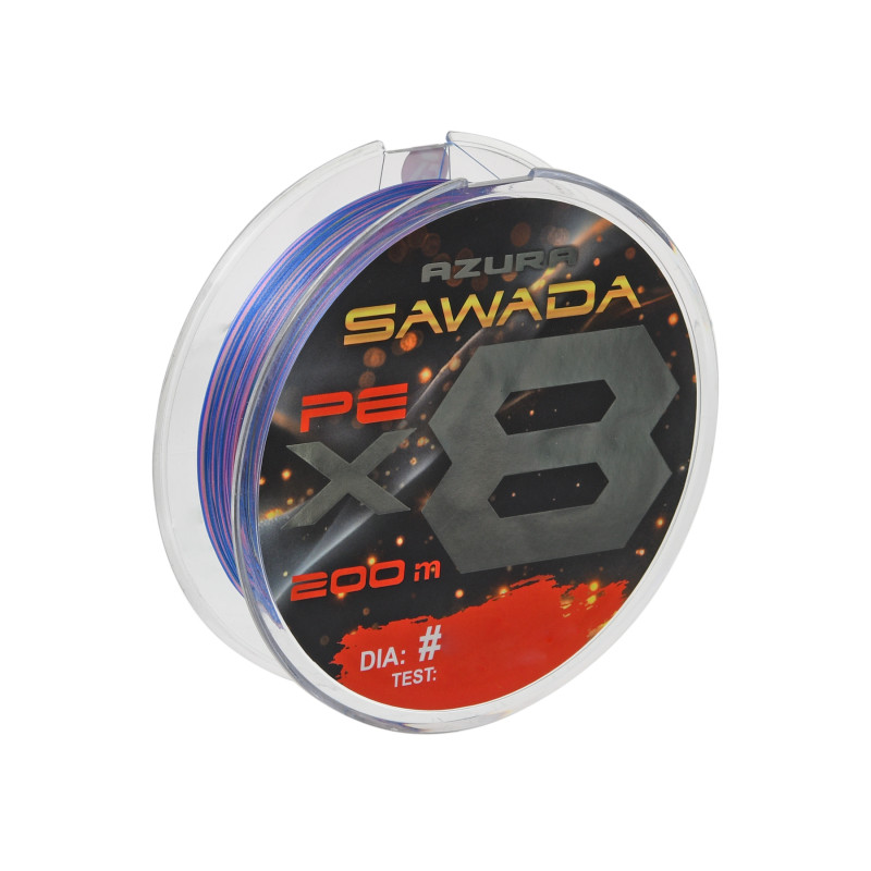 Шнур Azura '25 Sawada X8 200м #1 0.165мм Multicolor