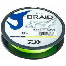 Шнур Daiwa J-Braid X4 0.10mm 135м Yellow
