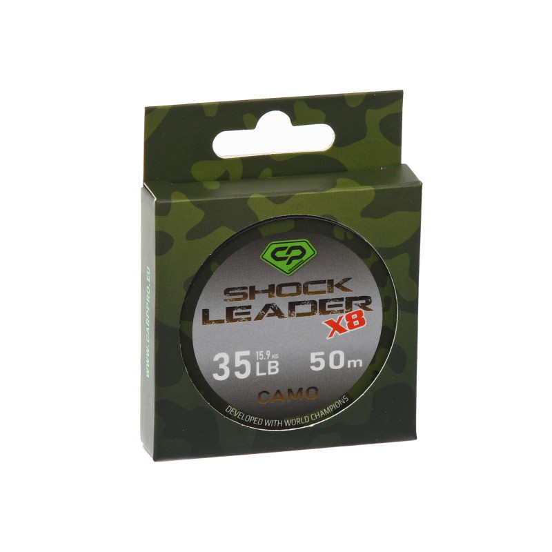 Шоклідер Carp Pro Diamond Shock Leader Х8 Camo 50м 35lb