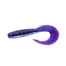 Твістер Fishup Mighty Grub 3.5" #060 Dark Violet Peacock Silver