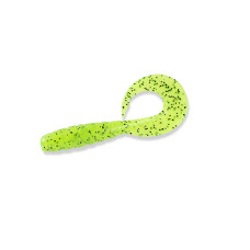 Твістер Fishup Mighty Grub 4.5" #055 Chartreuse/Black