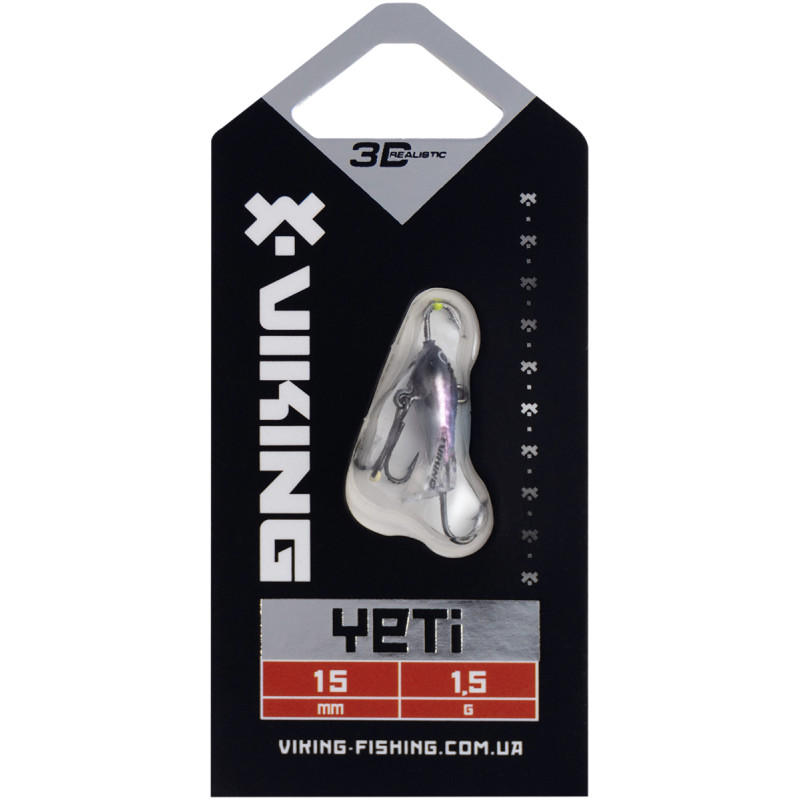 Балансир Viking Fishing Yeti Ice Jig 15mm 1.5g #01 Blue Glam