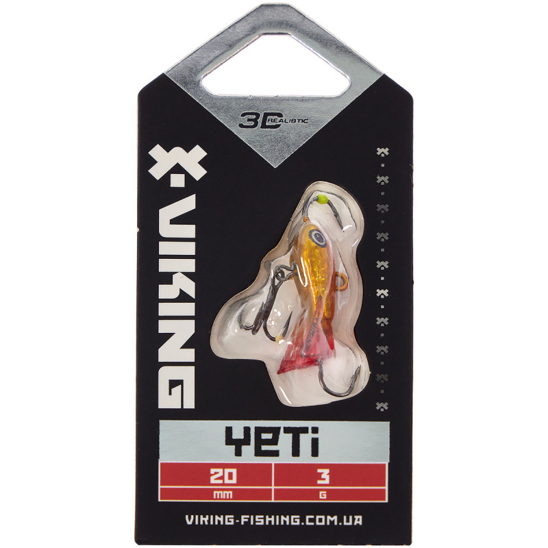 Балансир Viking Fishing Yeti Ice Jig 20mm 3g #08 Candle Flame