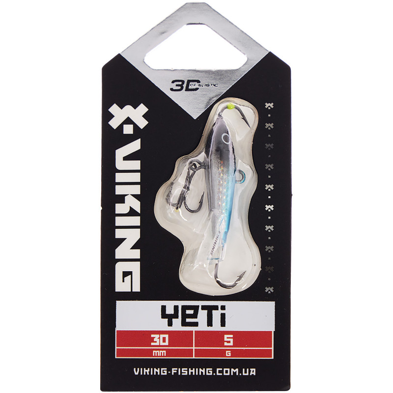 Балансир Viking Fishing Yeti Ice Jig 30mm 5g #03 Light Blue Glam