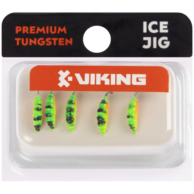 Мормишка вольфрамова Viking Fishing Shrimp 0.58g 8mm Hot1 (5шт)