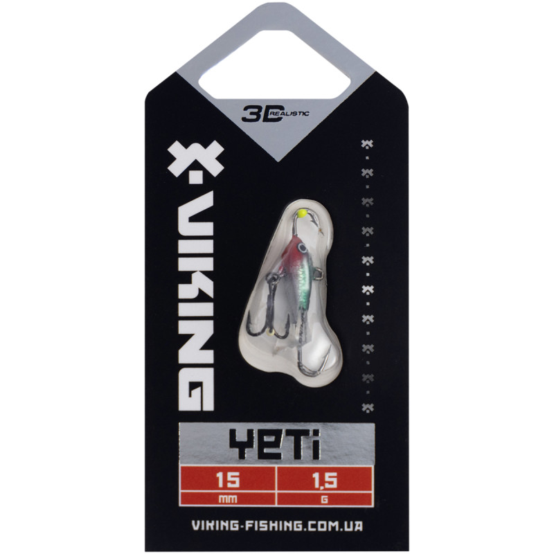 Балансир Viking Fishing Yeti Ice Jig 15mm 1.5g #19 Green Anchovy