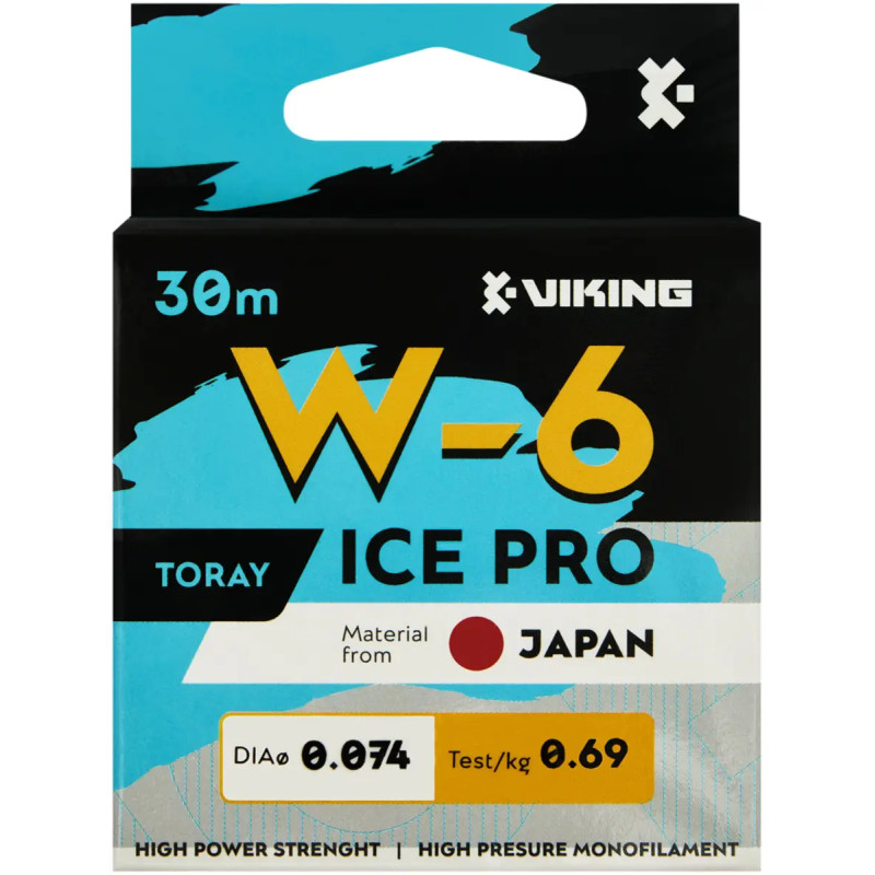Волосінь Viking Fishing Ice Pro W-6 30m 0.110mm 1.34kg Сlear