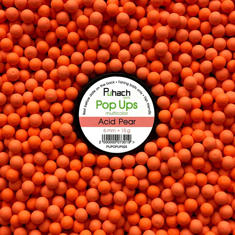 Попап Puhach Baits Pop Ups 6 mm Multicolor - Acid Pear (Кисла Груша)