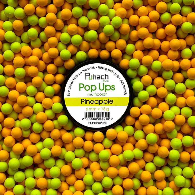 Попап Puhach Baits Pop Ups 6 mm Multicolor - Pineapple (Ананас)