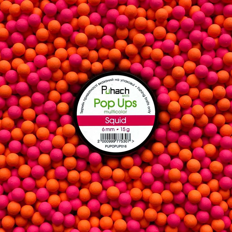 Попап Puhach Baits Pop Ups 6 mm Multicolor - Squid (Кальмар)