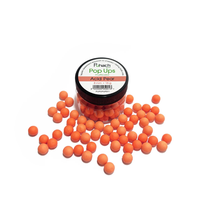 Попап Puhach Baits Pop Ups 8 mm Multicolor - Acid Pear (Кисла Груша)