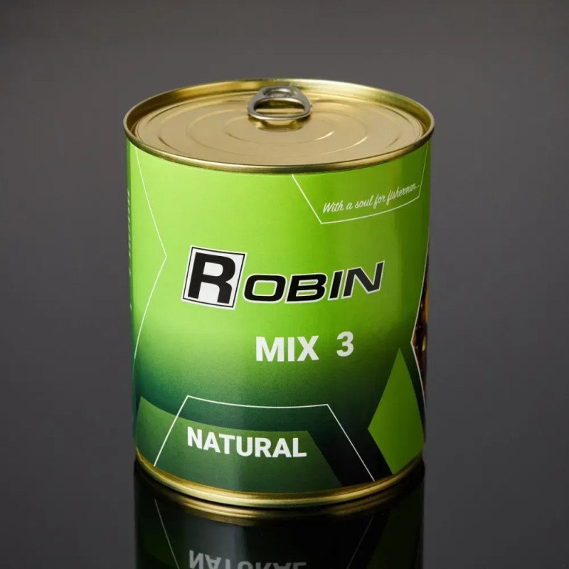 Зернова суміш "MIX-3" зерен ROBIN 900 мл. ж/б - Натурал