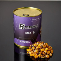 Зернова суміш "MIX-6" зерен Натурал ROBIN 900 мл. ж/б