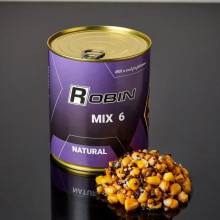 Зернова суміш "MIX-6" зерен Натурал ROBIN 900 мл. ж/б