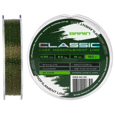 Волосінь Brain Classic Carp Line 3D Camo 150m 0.25mm 15lb 6.6kg