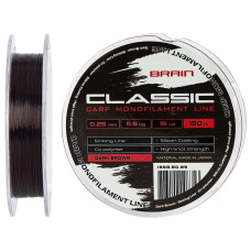 Волосінь Brain Classic Carp Line Dark Brown 150m 0.28mm 18lb 7.9kg