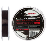 Волосінь Brain Classic Carp Line Dark Brown 150m 0.30mm 20lb 8.8kg