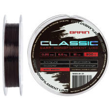 Волосінь Brain Classic Carp Line Dark Brown 300m 0.35mm 25lb 10.7kg