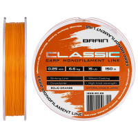 Леска Brain Classic Carp Line Solid Orange 150m 0.28mm 18lb 7.9kg