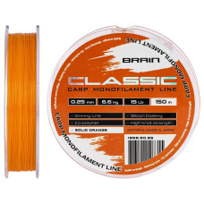 Волосінь Brain Classic Carp Line Solid Orange 150m 0.28mm 18lb 7.9kg