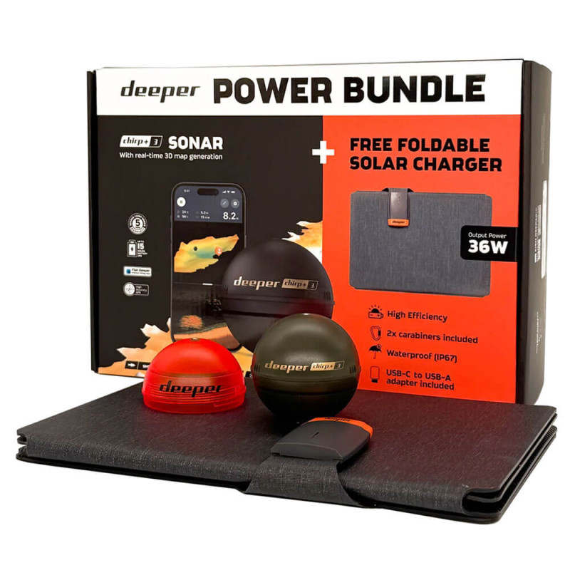 Эхолот Deeper Smart Sonar CHIRP+ 3 Power Bundle (эхолот + солнечная панель 36W)