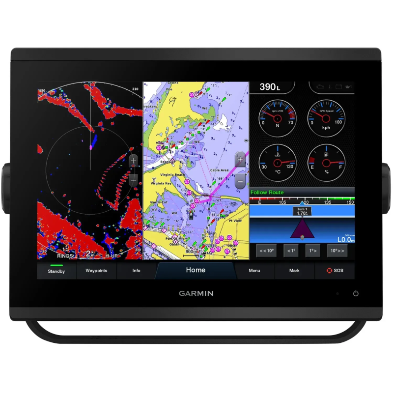 Ехолот картплоттер Garmin GPSMAP 1223xsv з комплектом радара GMR 18HD+