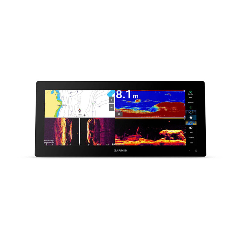 Ехолот картплоттер Garmin GPSMAP 1523xsv з базовою картою світу та сонаром