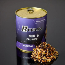 Зернова суміш "MIX-6" зерен подрібнений Натурал ROBIN 900 мл. ж/б