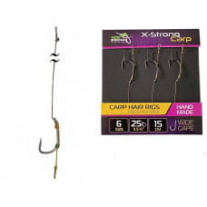 Короповий повідець Проф Монтаж X-Strong Carp 25LB/11,5 кг L-15см Hook №6 (3шт)