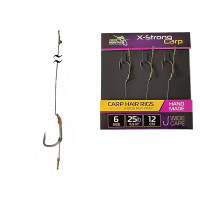 Короповий повідець Проф Монтаж X-Strong Carp 25LB/11,5кг L-12см Hook №6 (3шт)