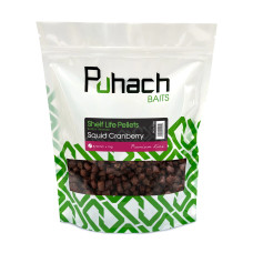 Варені гранули Puhach Baits Premium Line Shelf Life Pellets 8/10 mm 1 kg - Squid Сranberry (Кальмар Журавлина)