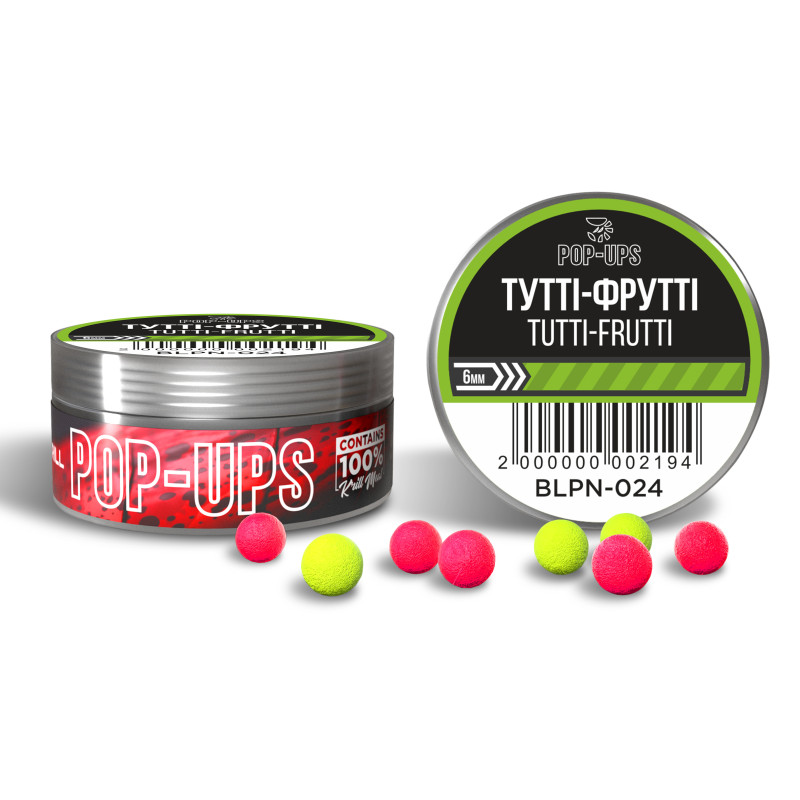 Бойли  INTERKRILL Pop-up Тутті-Фрутті/Tutti-Frutti 6 мм