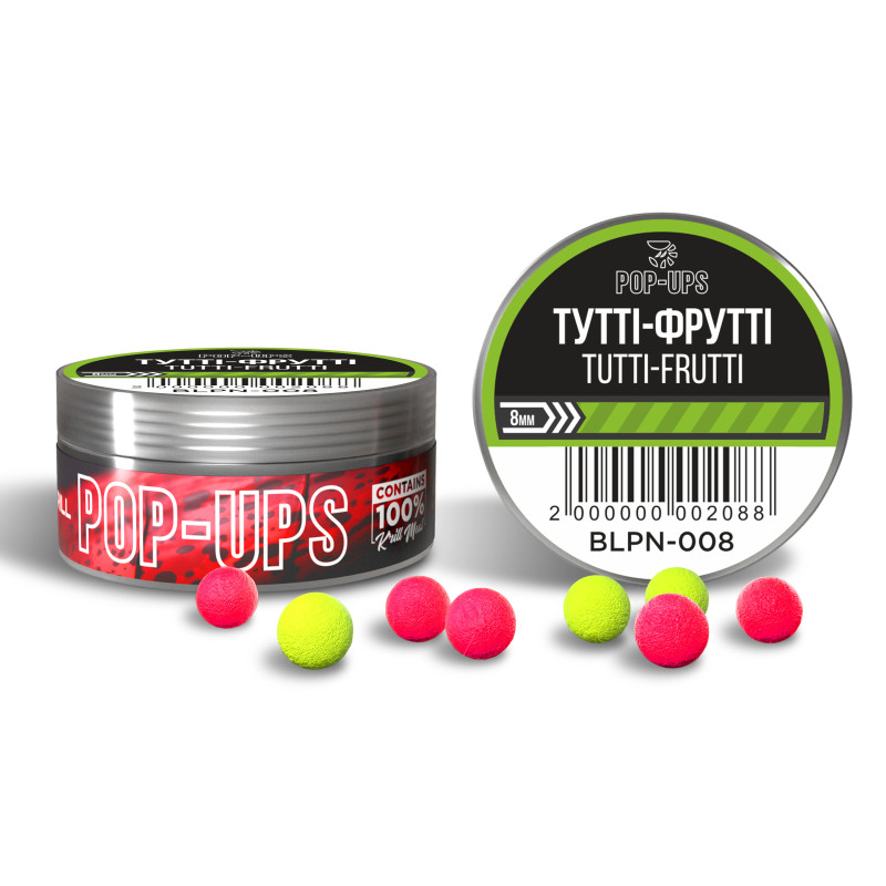 Бойли  INTERKRILL Pop-up Тутті-Фрутті/Tutti-Frutti 8 мм